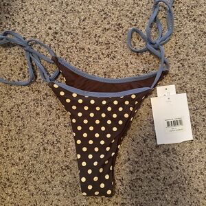 With Jean Juni polka dot Bikini Bottom
